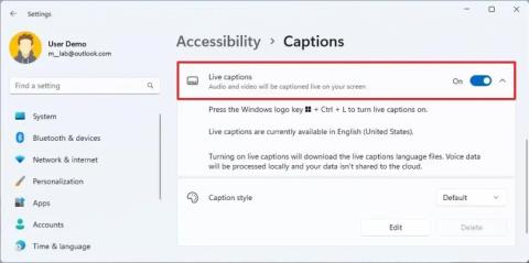 Как включить Live Captions в Windows 11