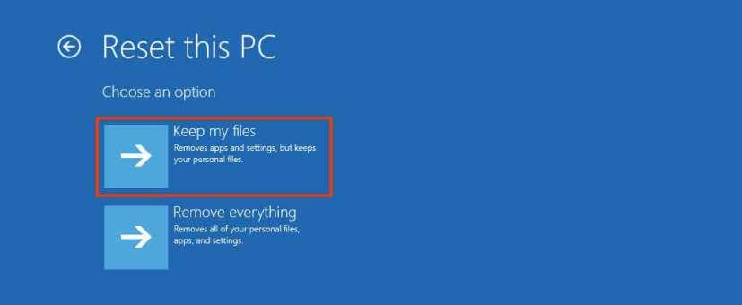 How to reset PC keeping files on Windows 11