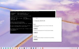 Windows 10에서 WSL2 Linux 배포판을 재설정하는 방법