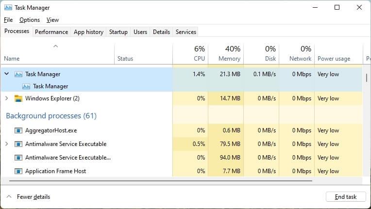 How to open Task Manager on Windows 11