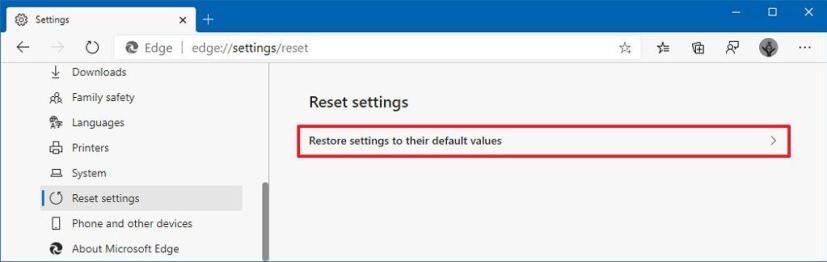 How to reset settings to default to fix problems on Microsoft Edge