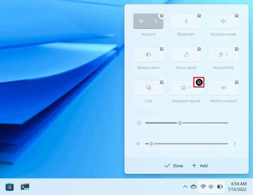 How to change Quick Settings buttons on Windows 11