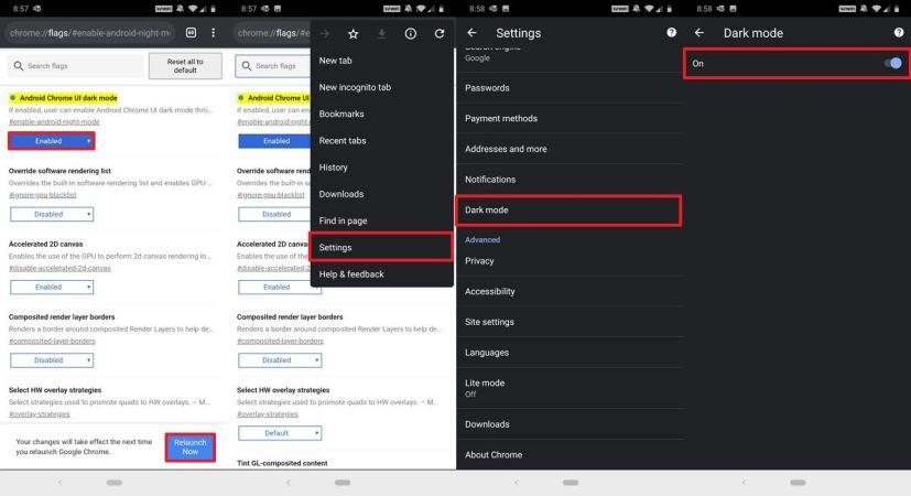 How to enable dark mode for Google Chrome on Android