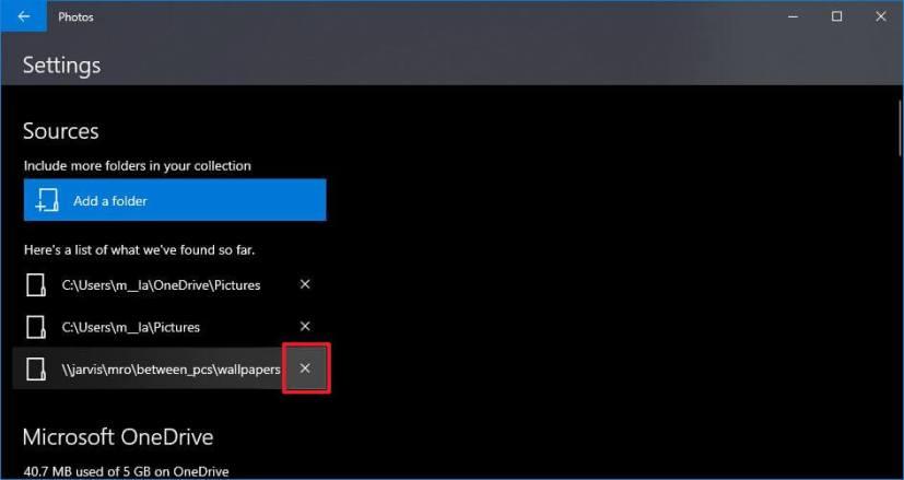 How to add folder locations to Photos app on Windows 10