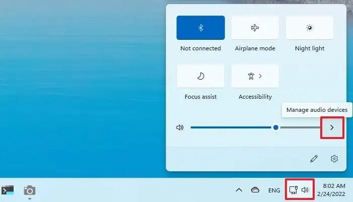 How to change speakers to output sound on Windows 11