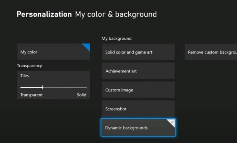 How to set dynamic background on Xbox Series X