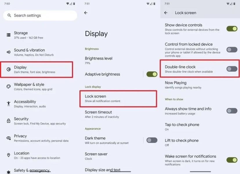 How to disable lock screen double-line clock on Android