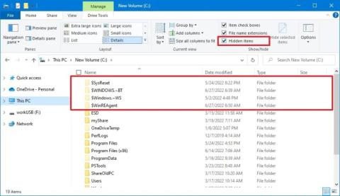 Windows 10 で隠しファイルを表示する方法