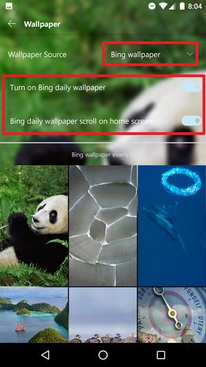 How to change wallpaper using Microsoft Launcher on Android