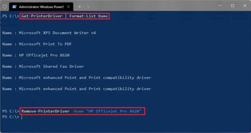 How to remove printer driver on Windows 11