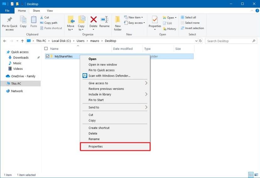 How to set up network file sharing on Windows 10