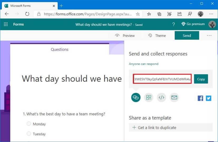 How to create poll with Microsoft Forms