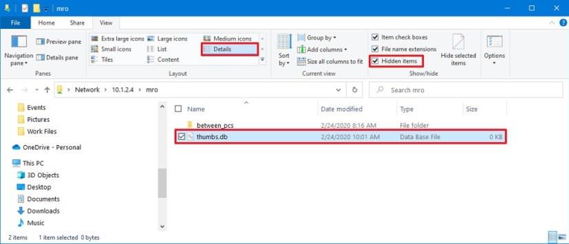 How to delete network folder with thumbs.db file on Windows 10