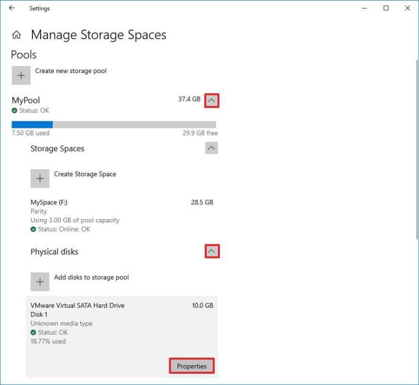 How to remove drive from pool in Storage Spaces on Windows 10