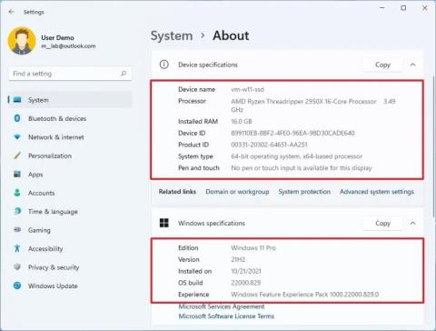 Bagaimana untuk menyemak spesifikasi komputer pada Windows 11