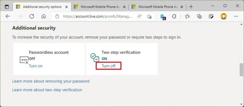 How to enable two-step verification on Microsoft account