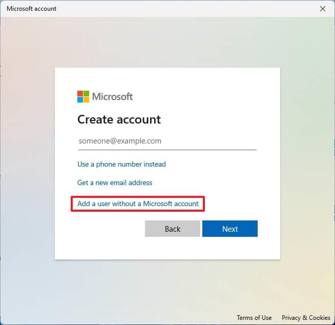 How to create local account on Windows 11