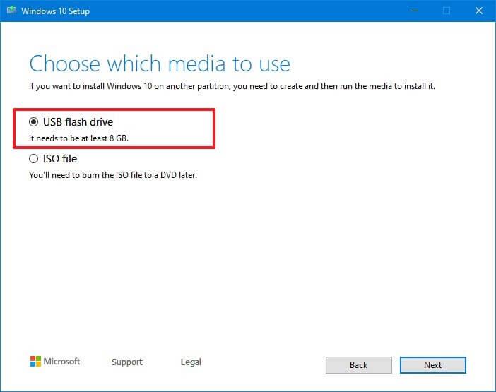 How to create bootable USB flash drive to install Windows 10