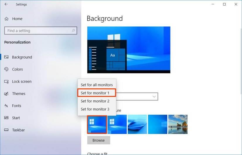 How to change background image on Windows 10