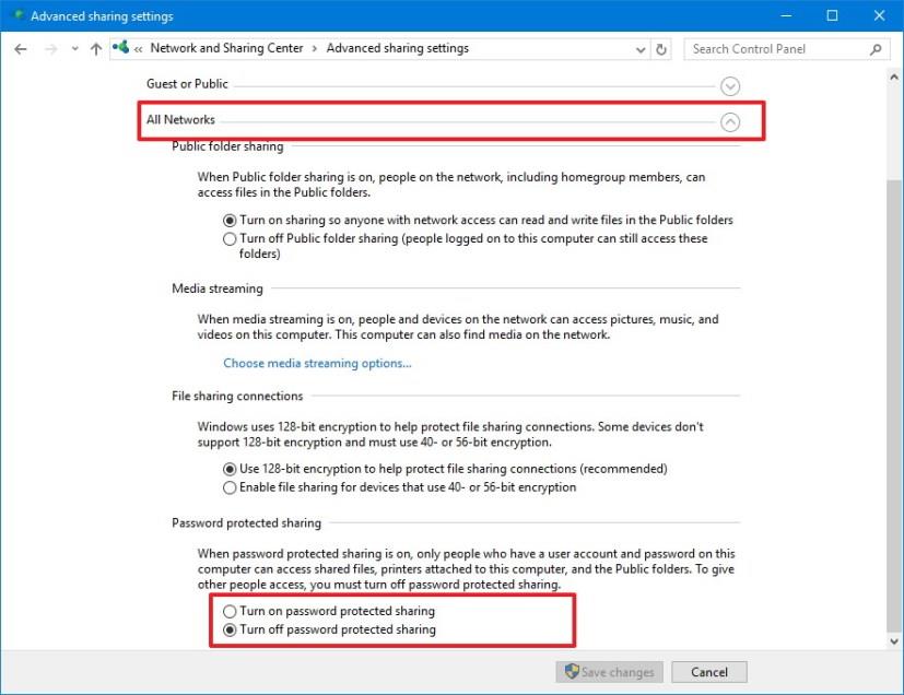 How to set up network file sharing on Windows 10