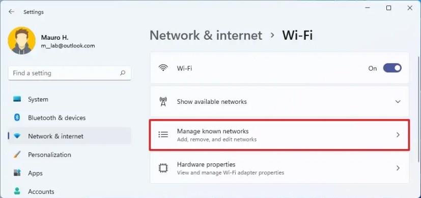 How to add Wi-Fi network connection on Windows 11