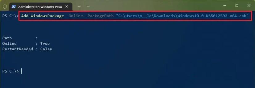 How to install CAB file on Windows 11