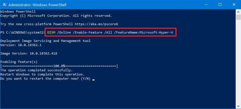 How to enable Hyper-V on Windows 10