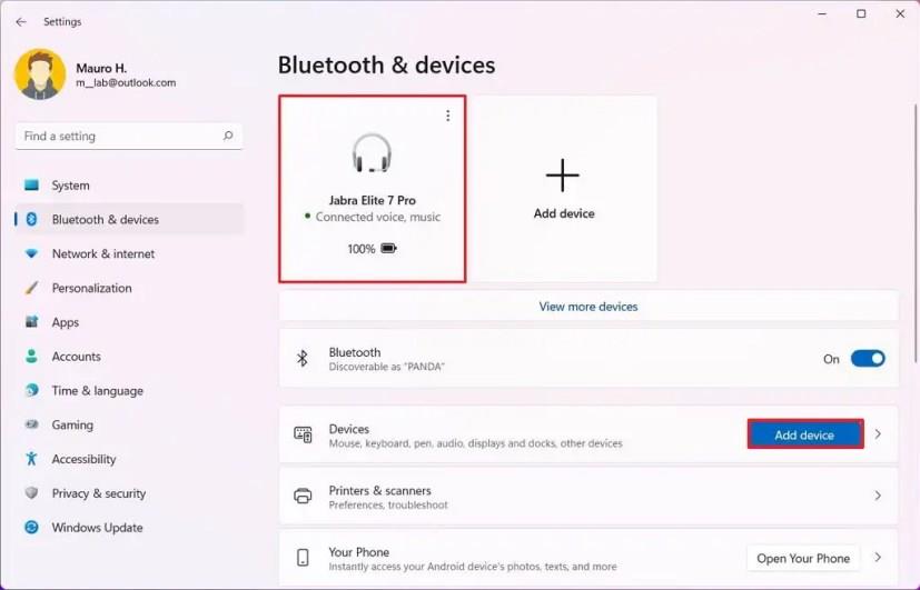 How to check Bluetooth battery level on Windows 11