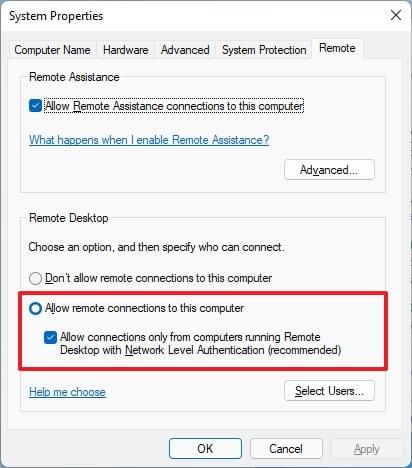 How to enable Remote Desktop on Windows 11