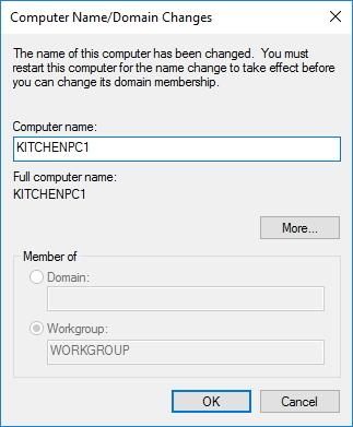 How to change PC name on Windows 10