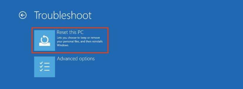 How to reset PC keeping files on Windows 11