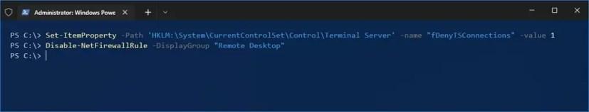 How to enable Remote Desktop using PowerShell on Windows 10