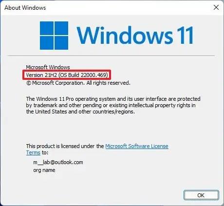 How to check version on Windows 11