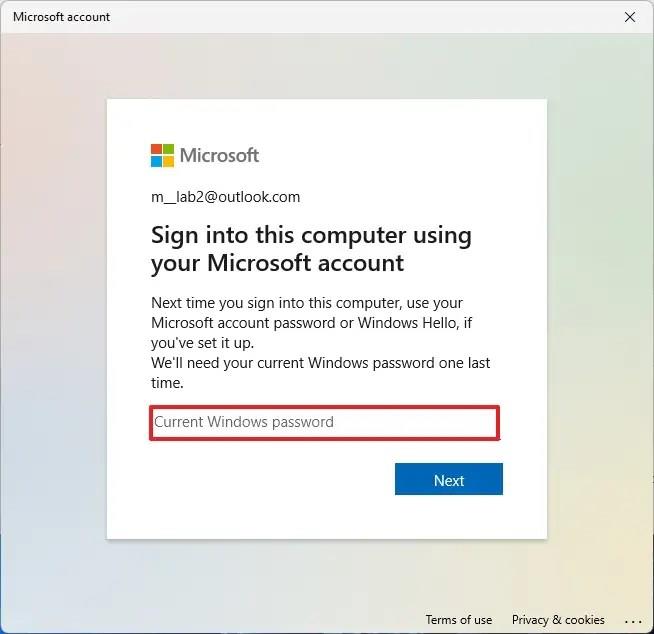 How to link local account with Microsoft account on Windows 11