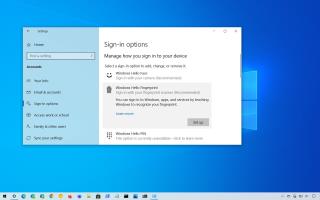 Comment supprimer Windows Hello Fingerprint sur Windows 10