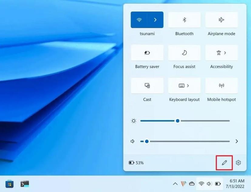How to change Quick Settings buttons on Windows 11