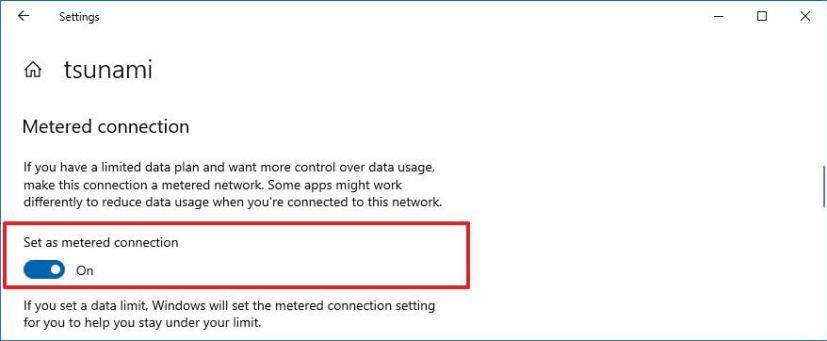 Windows 10 lets you set Wi-Fi and Ethernet as metered connections