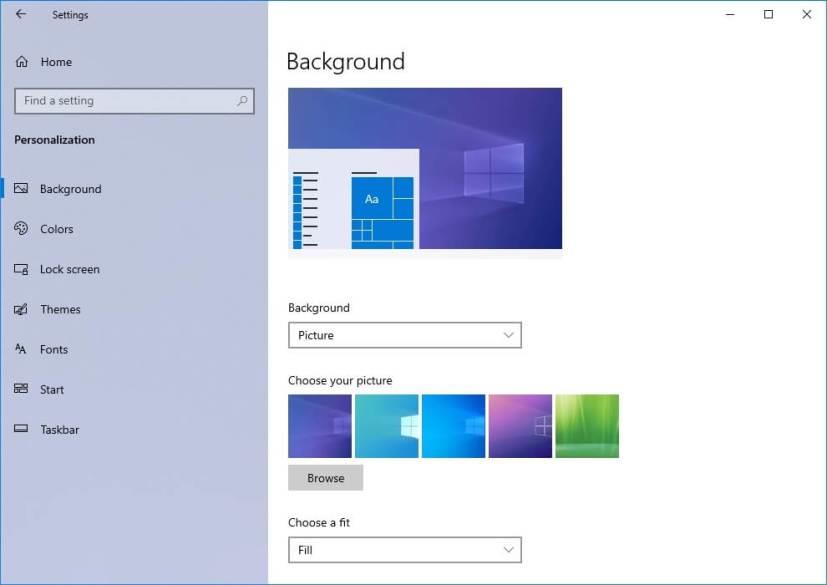 How to change background image on Windows 10