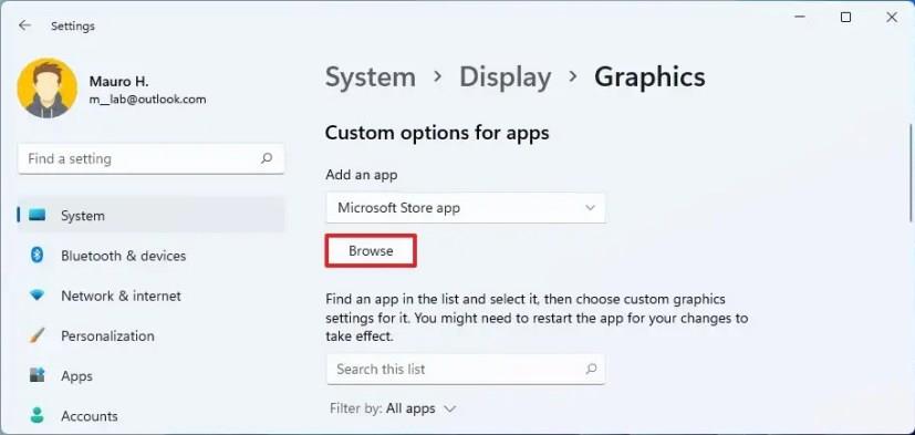 How to set default GPU for apps on Windows 11