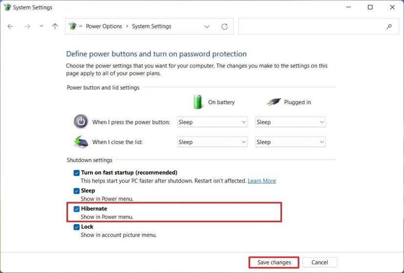 How to enable Hibernate on Windows 11