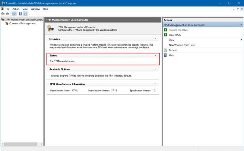 How to determine if your PC has Trusted Platform Module (TPM) chip on Windows 10