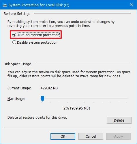 How to enable Previous Versions to recover files on Windows 10