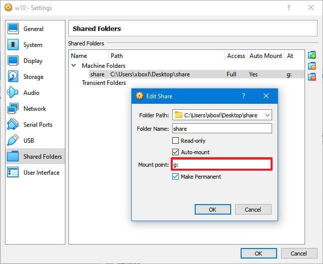 How to create shared folder for virtual machine on VirtualBox