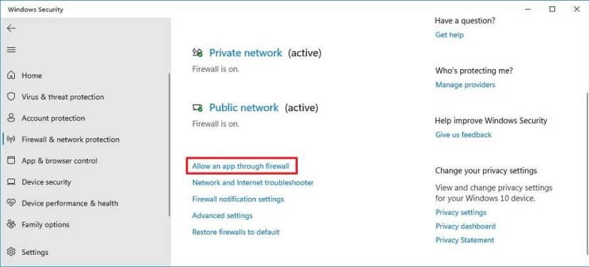 How to allow apps through firewall on Windows 10