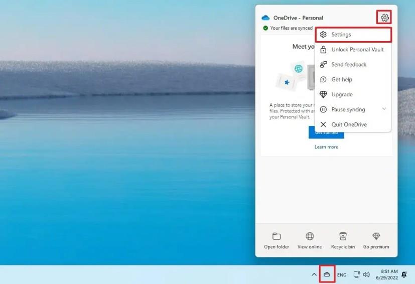 How to backup Documents, Pictures, Desktop folders to OneDrive