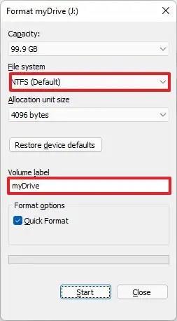 How to format hard drive on Windows 11