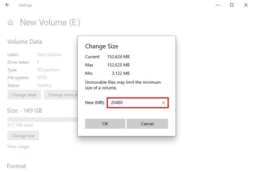 How to resize drive partition on Windows 10