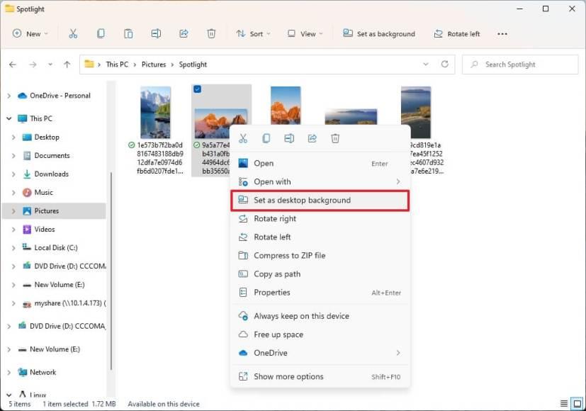 How to set Lock screen image as desktop wallpaper on Windows 11