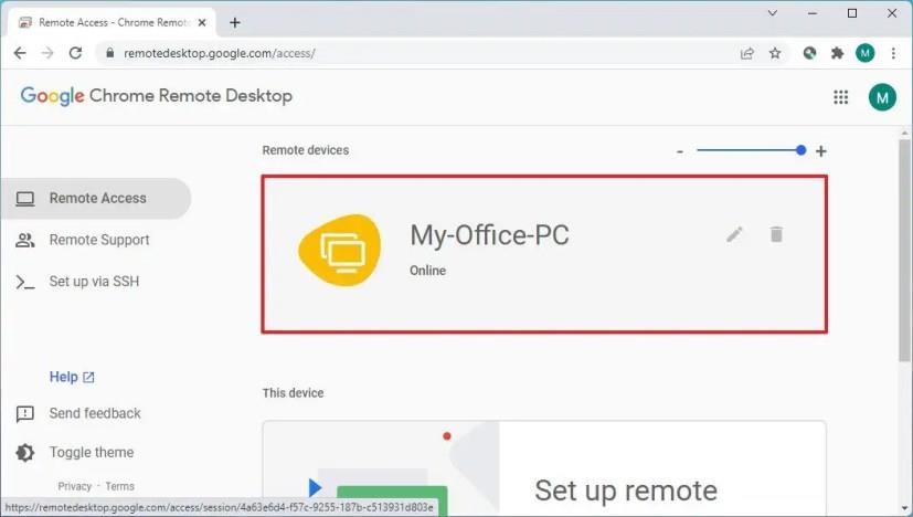 How to enable remote desktop on Windows 10 Home using Chrome