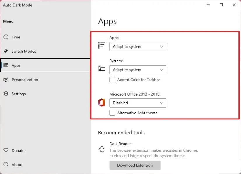 How to switch light and dark mode automatically on Windows 11